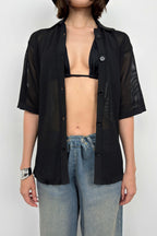 Polo Collar Fileli Black Blouse