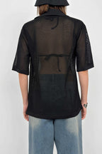 Polo Collar Fileli Black Blouse