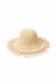 Tassel Detail Stone Straw Hat