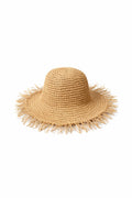 Fringe Detail Mink Straw Hat