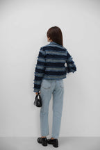 Fringed Fringed Tasarim Blue Jacket