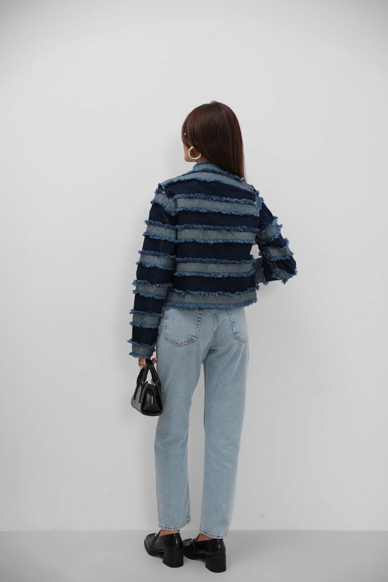 Fringed Fringed Tasarim Blue Jacket