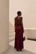 Burgundy mini dress