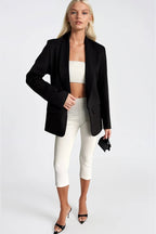 Shawl Collar Lined Black Blazer Jacket