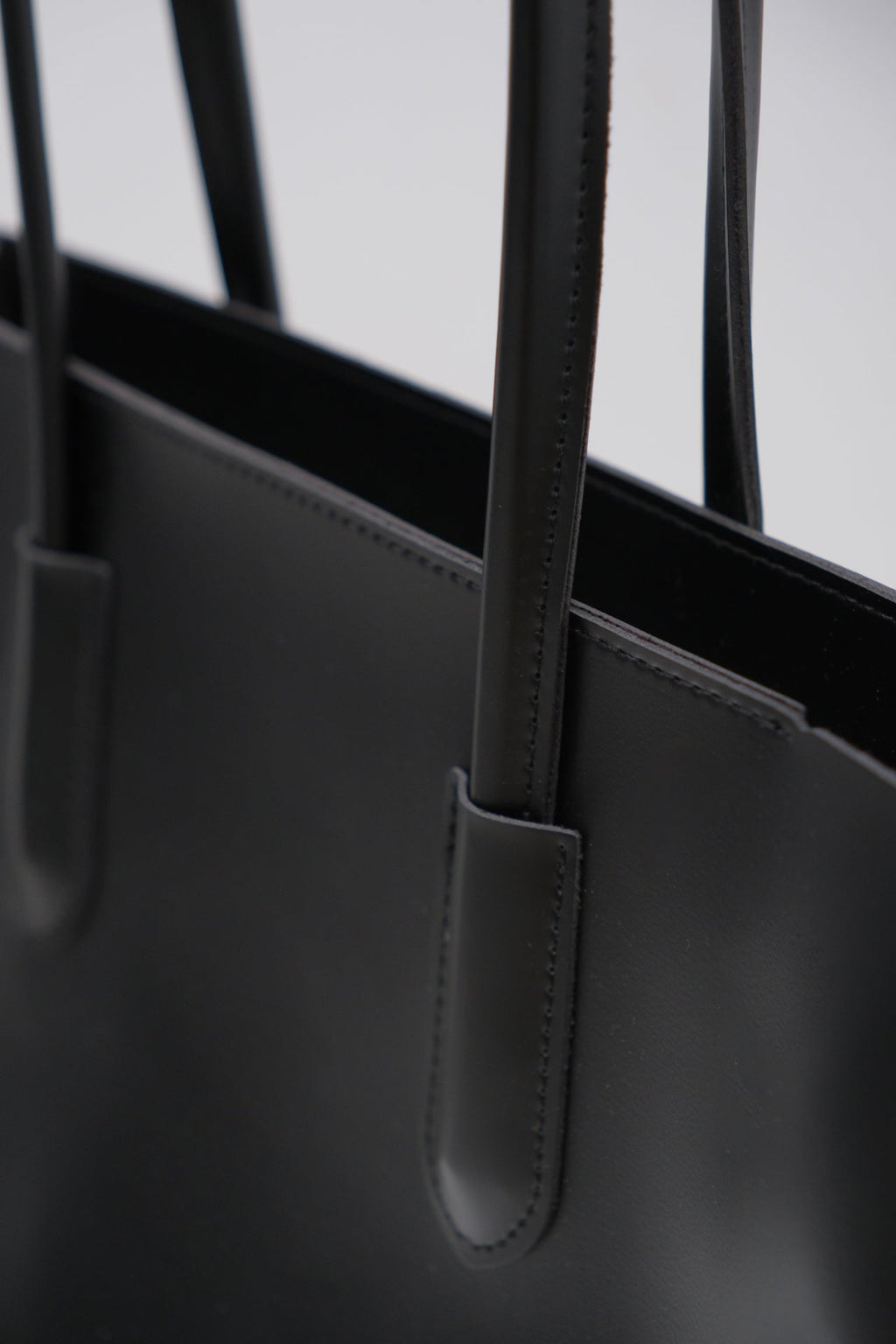 Shopping Leather Tozlu Black Bag