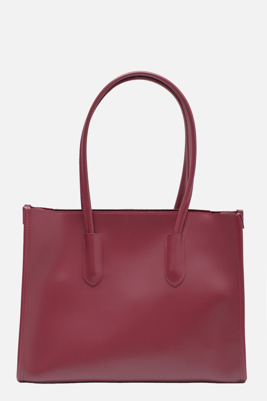 Shopping Leather Dusty Burgundy Bag