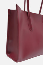 Shopping Leather Dusty Burgundy Bag