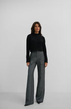 Sifir Collar Black Crop Knit Sweater