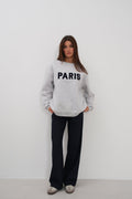 Crew Neck Brushed Gray Sweatshirt