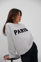 Crew Neck Brushed Gray Sweatshirt