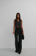 Glitter Knit Gray Vest