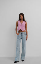 Glitter Knit Pink Vest