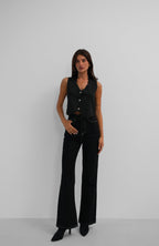 Glitter Knit Black Vest