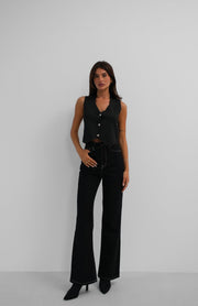 Glittery Knitted Black Vest
