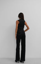 Glitter Knit Black Vest