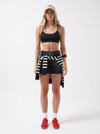 Back Cutout Black Sporcu Bra