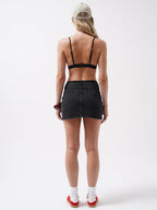 Back Cutout Black Sporcu Bra