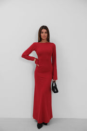Backless Maxi Red Dress