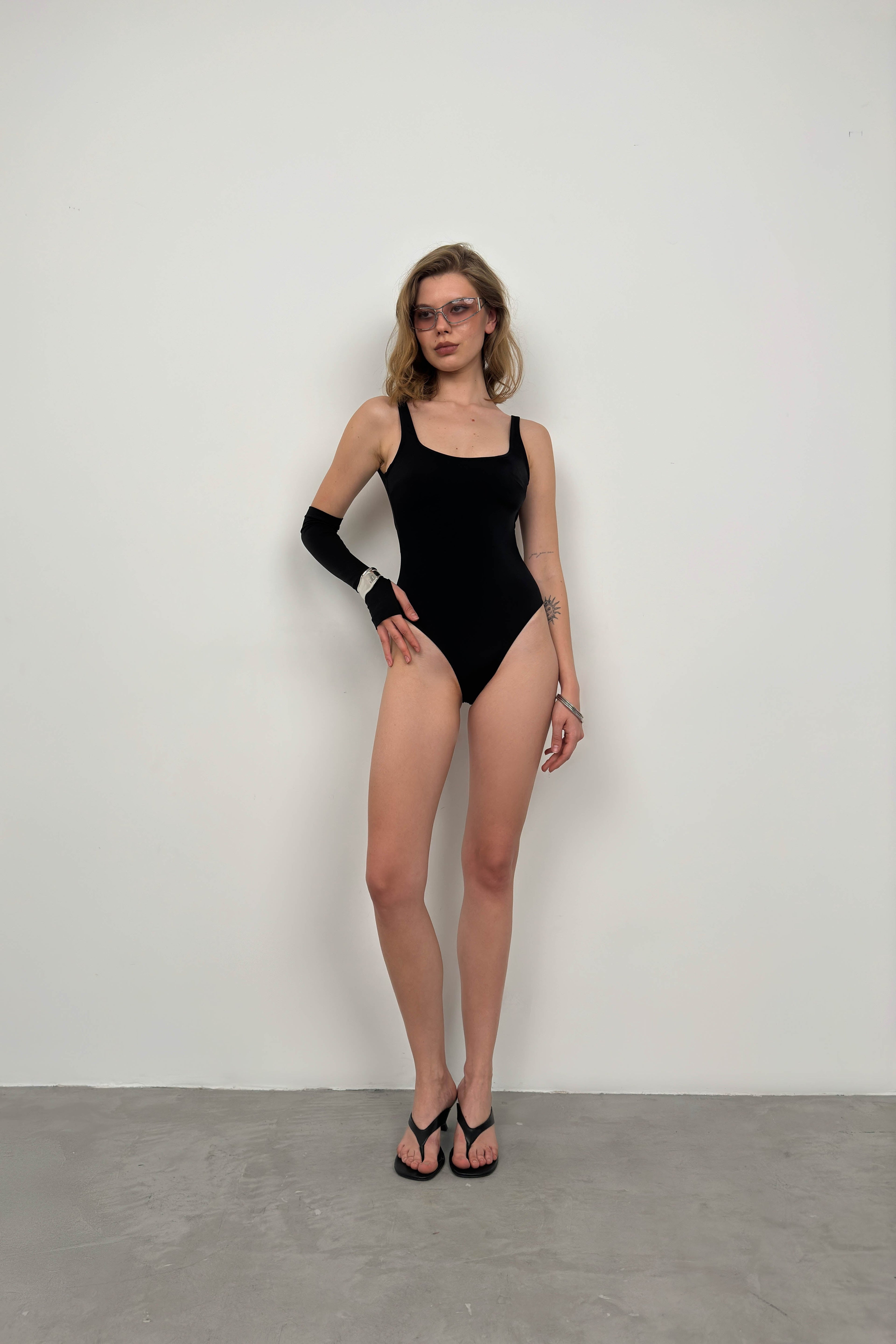 Back Cutout Black Yuzucu Swimsuit