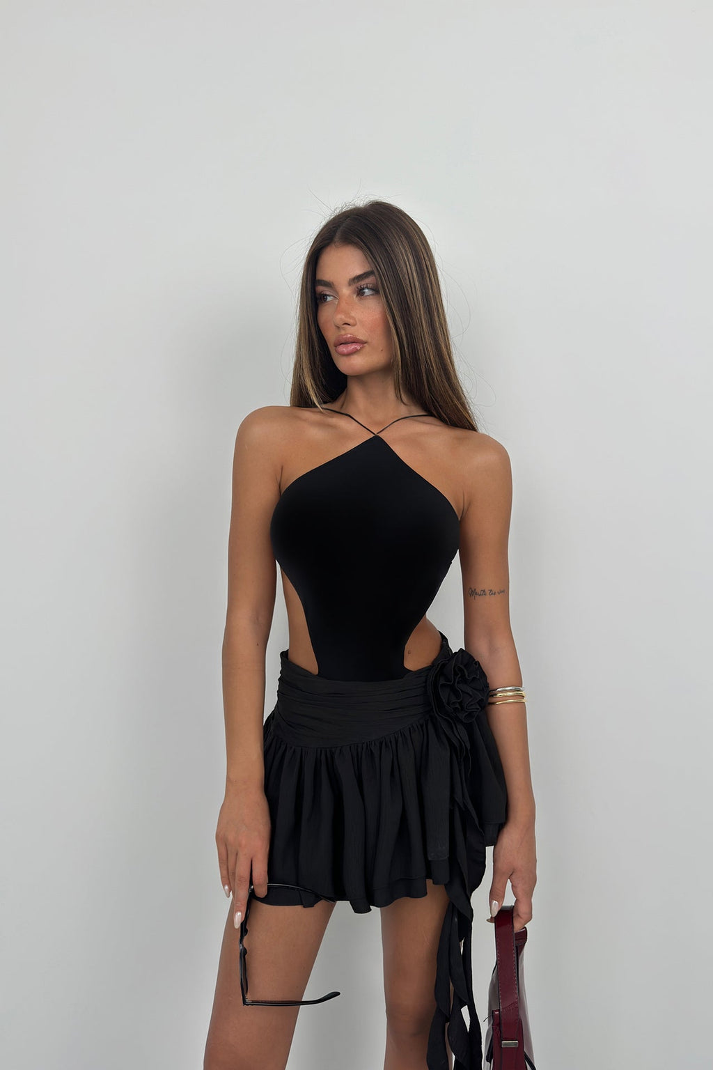 Back Detail Black Bodysuit