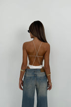 Back Detail Ecru Bodysuit