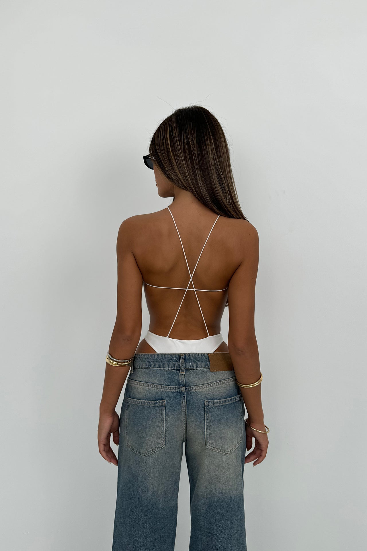 Back Detail Ecru Bodysuit