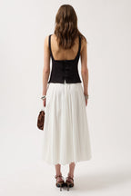 Back Ribbon Detail Black Blouse