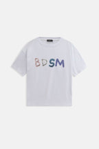 Back and Front Printed Oversize White T-Shirt