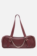 Stdr Chain Detail Handle Burgundy Bag