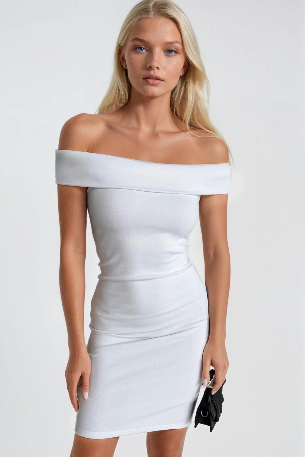 Strapless Basic White Mini Dress
