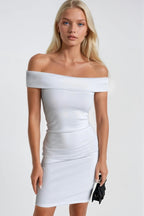 Strapless Basic White Mini Dress