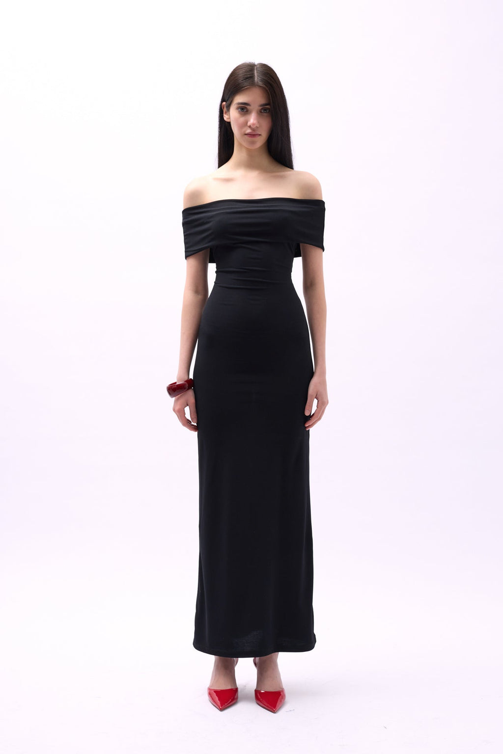 Straplez Maxi Black Dress