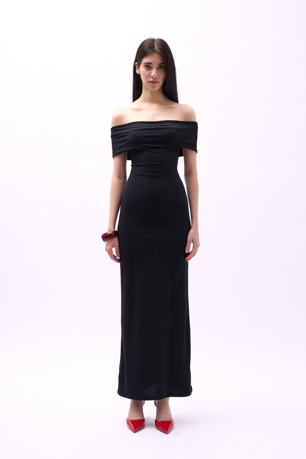 Straplez Maxi Black Dress