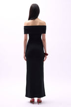 Straplez Maxi Black Dress