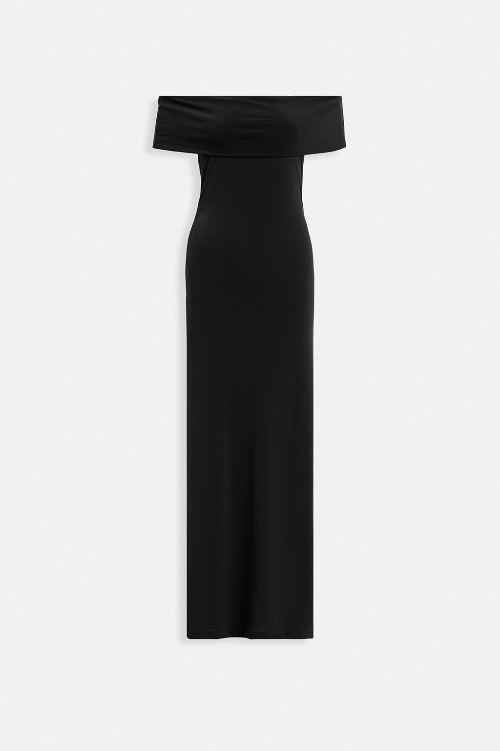 Straplez Maxi Black Dress