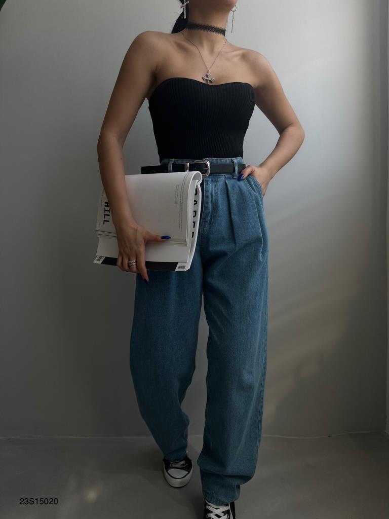 Strapless Knit Blouse