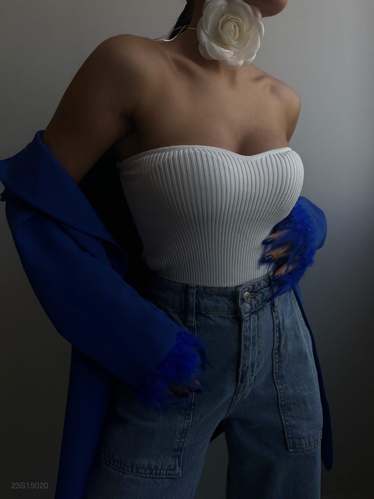 Straplez Triko Blouse