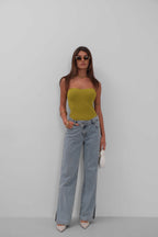 Strapless Knitted Blouse
