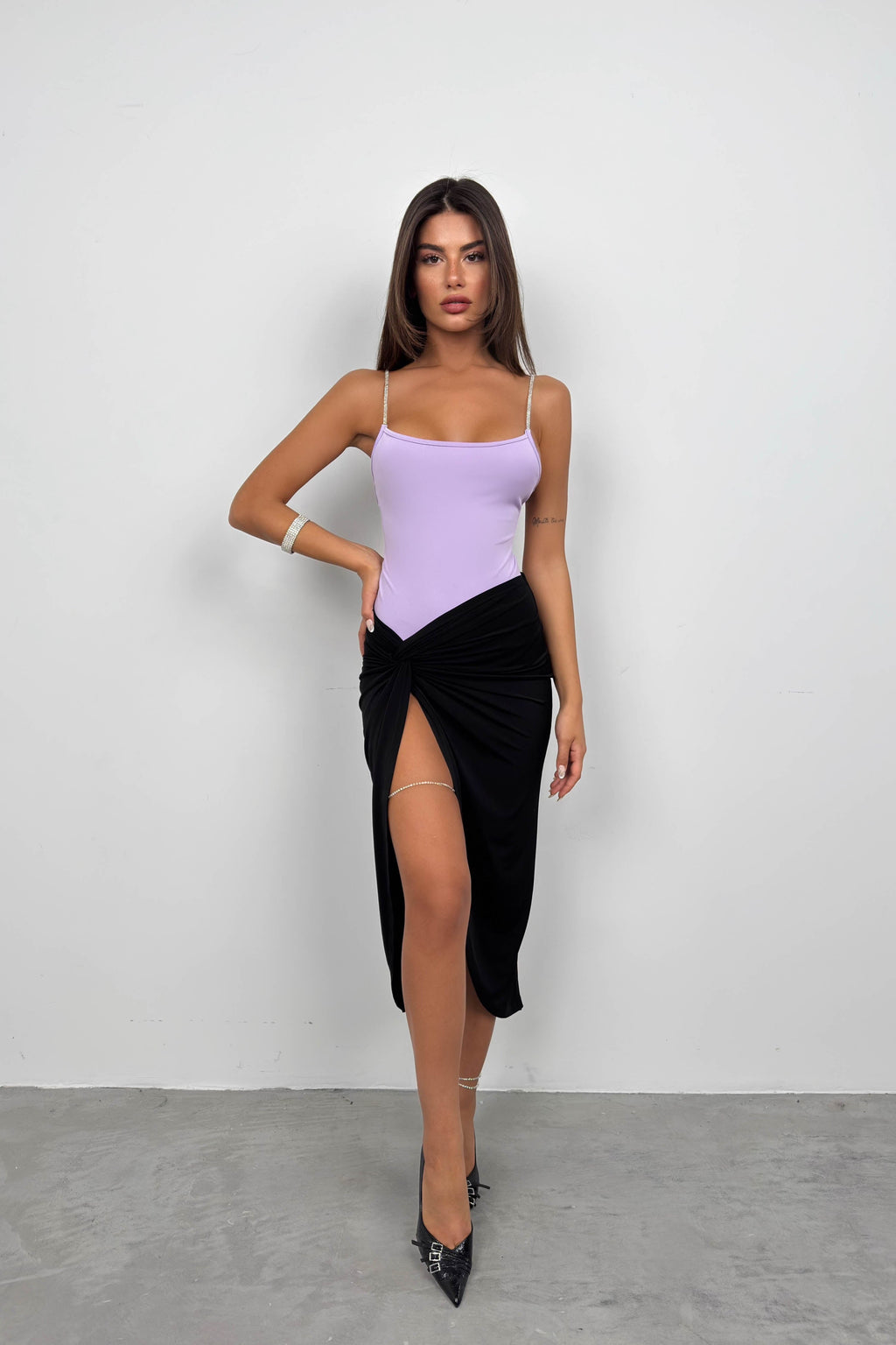 Stone Strap Lilac Bodysuit