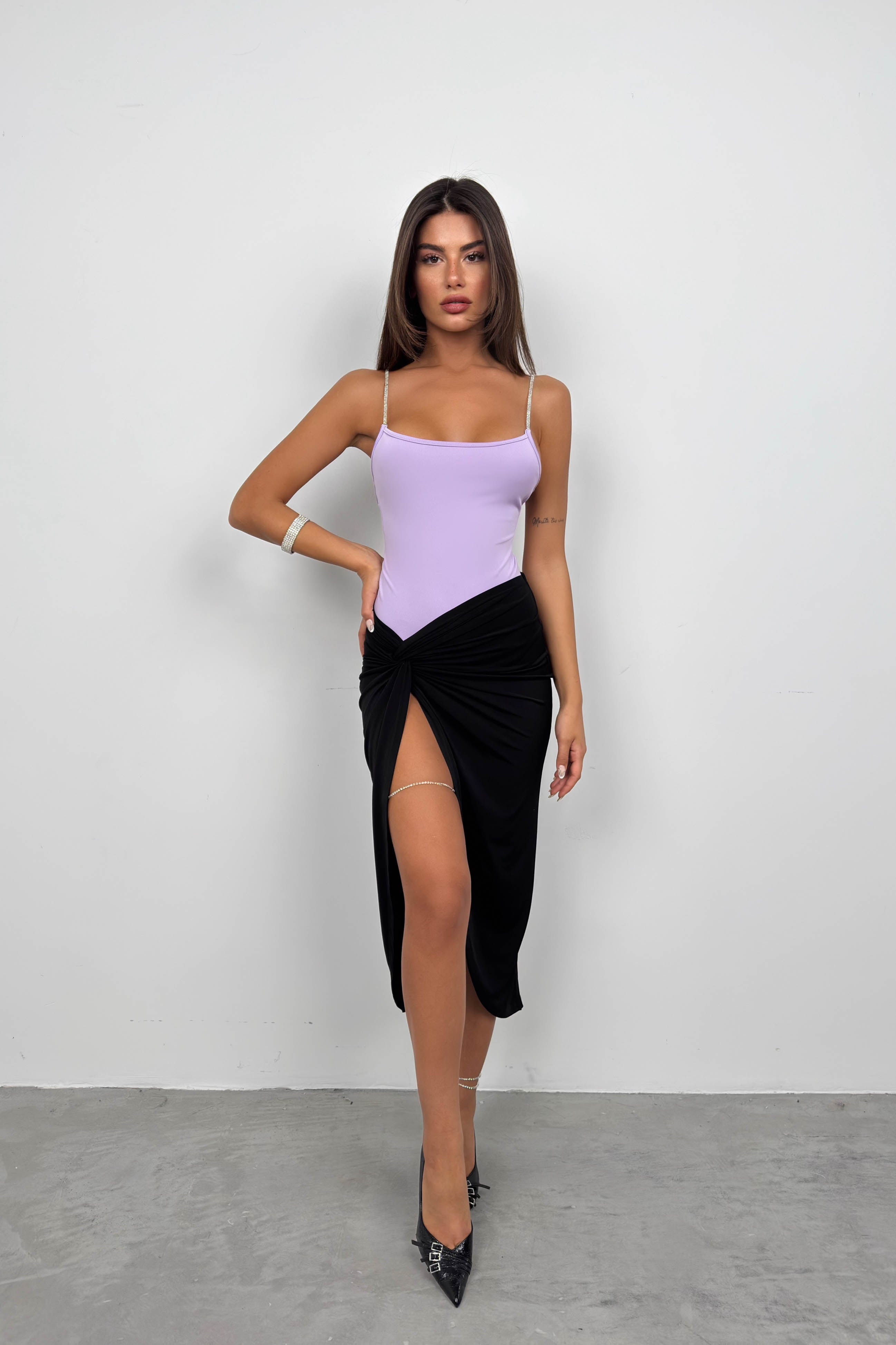 Stone Strap Lilac Bodysuit
