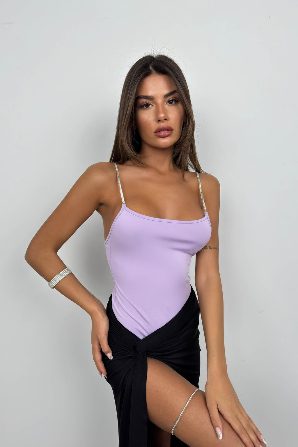 Stone Strap Lilac Bodysuit