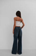 Stone Strap Ecru Triko Blouse