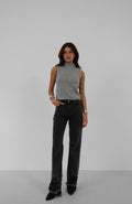 Stone Detail Gray Knit Andst