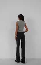 Stone Detail Gray Knit Andst