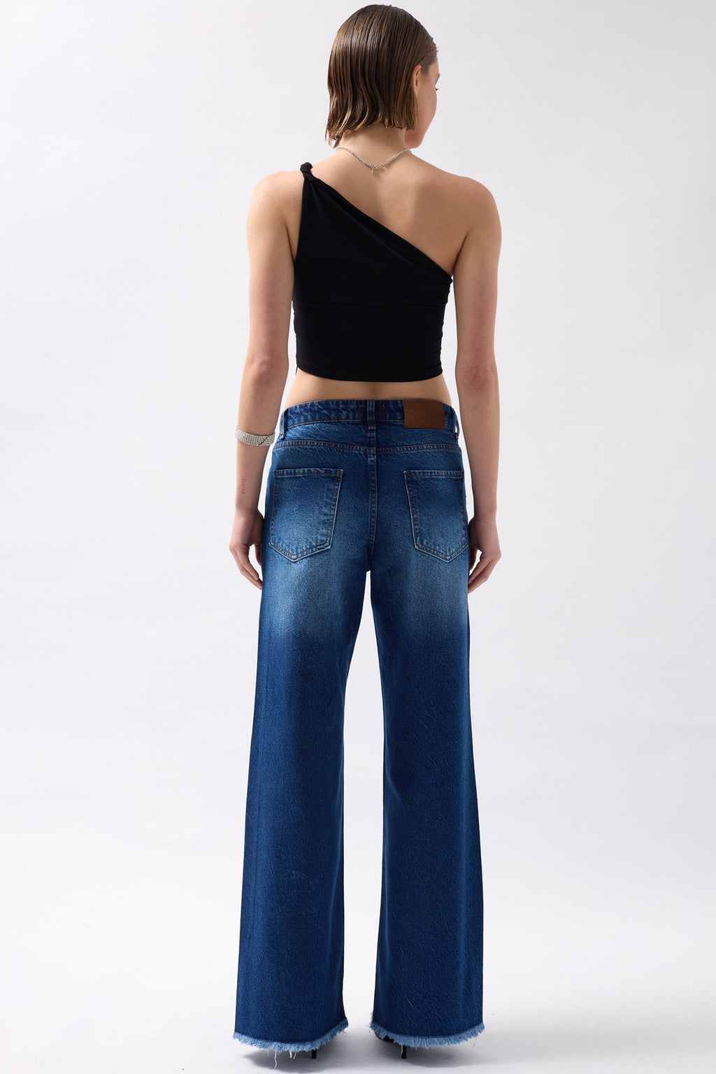 Stone Stripe Detail Blue Jeans