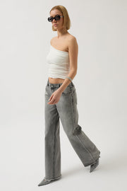 Black Jeans with Stone Stripe Detail