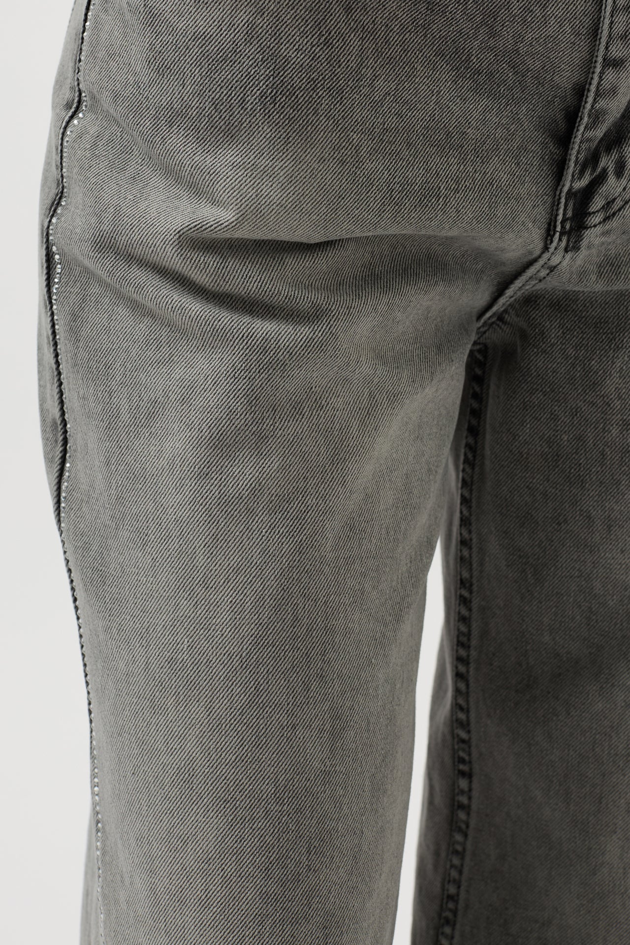 Stone Stripe Detail Black Jeans