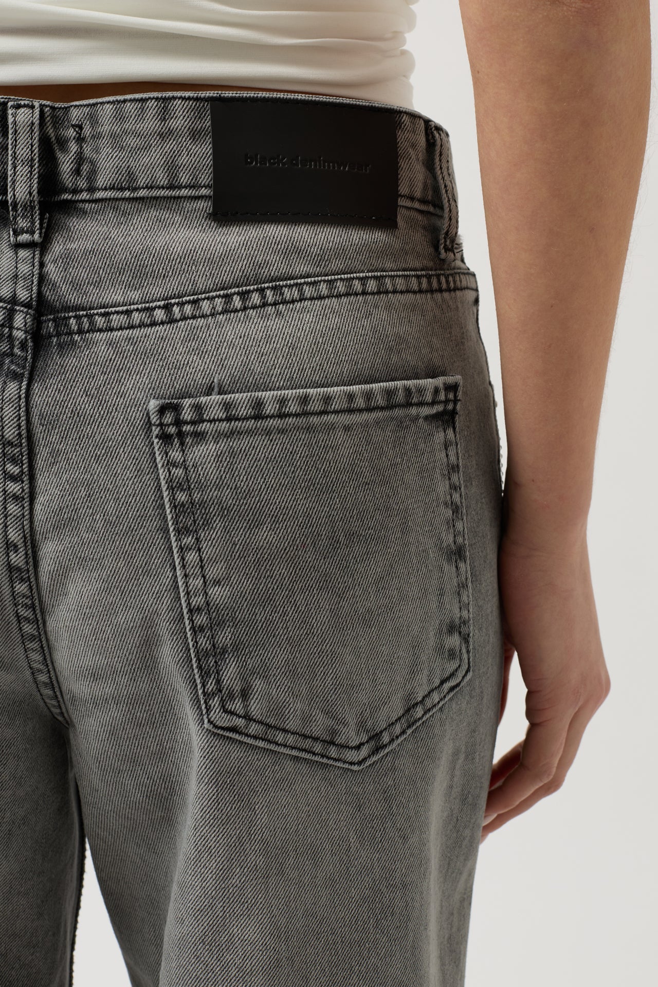 Stone Stripe Detail Black Jeans