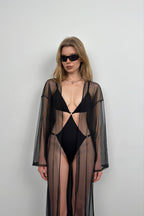 Tulle Maxi Black Pareo