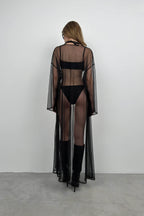 Tulle Maxi Black Pareo